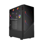 GABINETE GAMER SET BLACK VULCAN - LATERAL EM VIDRO - PCYES - GSBVPBR