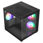 GABINETE GAMER VINIK G-CUBE PRETO VIDRO TEMPERADO C/ 3 FANS - GGGCVBK - Imagem 2