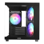 GABINETE GAMER VINIK G-CUBE PRETO VIDRO TEMPERADO C/ 3 FANS - GGGCVBK - Imagem 3