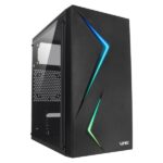 GABINETE GAMER VINIK TWIN EDGE PRETO LATERAL ACRILICO - GGTEACBK