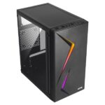 GABINETE GAMER VINIK TWIN EDGE PRETO LATERAL ACRILICO - GGTEACBK - Imagem 2