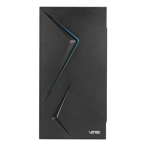 297565_4-17496488763553343.jpeg GABINETE GAMER VINIK TWIN EDGE PRETO LATERAL ACRILICO - GGTEACBK - Imagem 4
