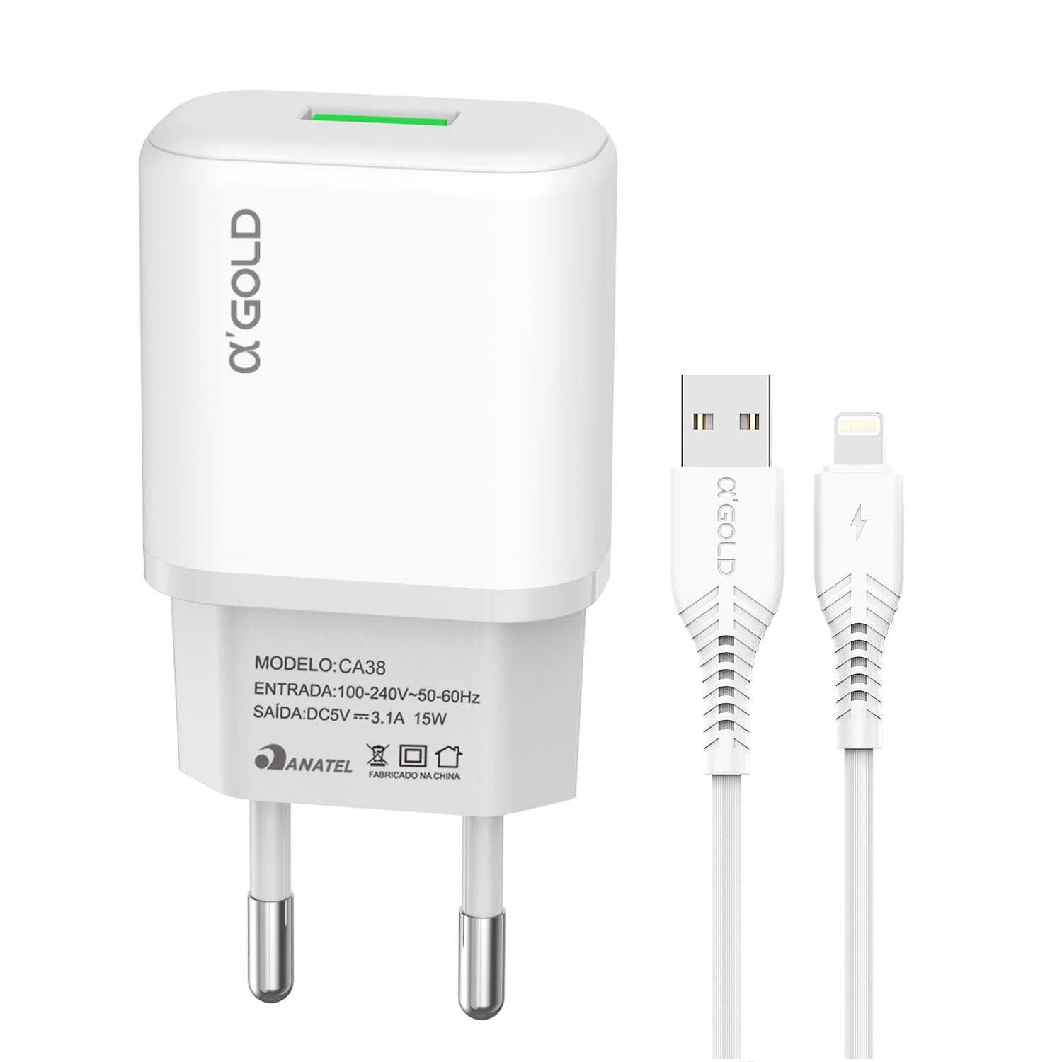 Version 1.0.0 CARREGADOR CA38-2/IOS A´GOLD 30W - Imagem 1