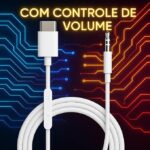 auxiliar audio (USB-C para P2 3,5 mm) Conector Compativel com celulares entrada TIPO C. A´GOLD CB - Imagem 2