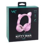 FONE DE OUVIDO HEADSET KITTY EAR - ORELHA DE GATO BRANCO COM MICROFONE CABO 1.2M PLUG P2 ESTEREO P3 - KE110B - Imagem 7