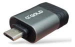 Adaptador Micro V8 Para Usb Micro-cba-21 Agold Original - Preto - Imagem 3