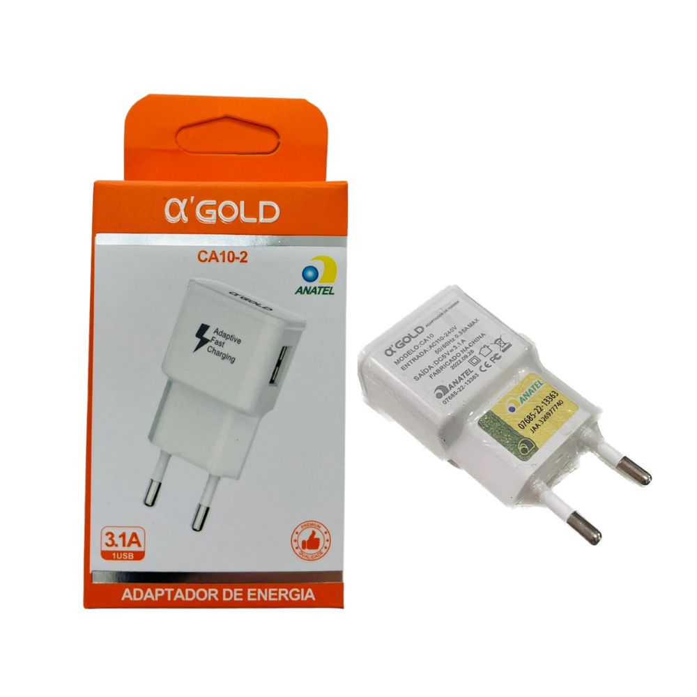 xr:d:DAFroLmkXQA:6,j:5170532182891929175,t:23081516 A´GOLD CARREGADOR 3.1A5V CA10-2 - Imagem 1