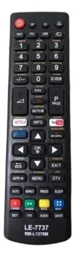 Controle Remoto Lelong Le-7737 Com Botões Netflix E Youtube - Imagem 2