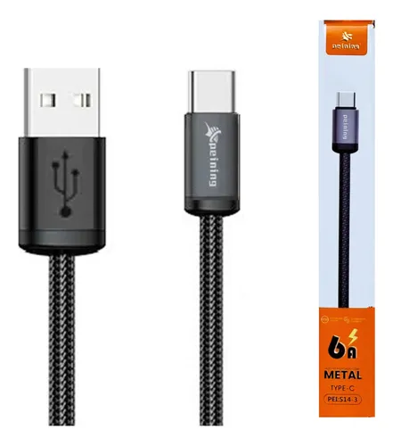 D_NQ_NP_947003-MLB80556671429_112024-O-cabo-reforcado-pcarregador-tipo-c-peining-6a-1-metro.webp Cabo Tipo C para Tipo C Peining S14-5 Metal 60W PD Carregamento Rápido 1m - Imagem 1