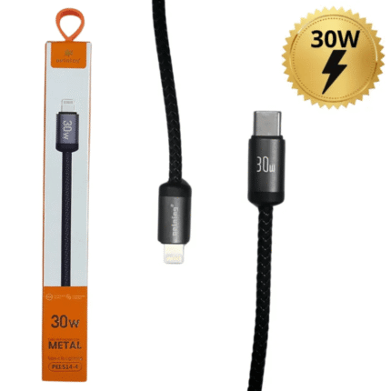 Cabo USB-C para Lightning Peining S14-4 30W Metal Trançado 1m