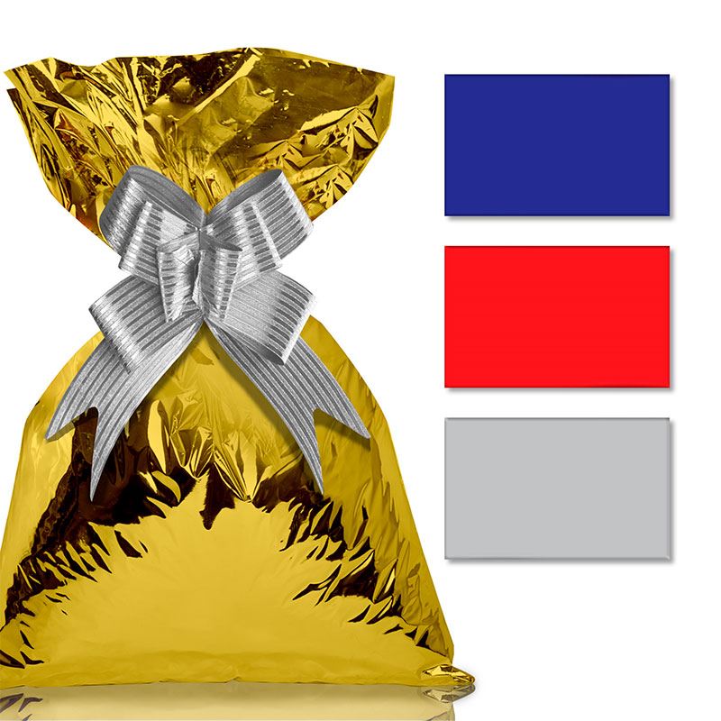 133982_1-1.jpg SACO METALIZADO 43X59 50 UNIDADES LISO GALA SORTIDO - Imagem 1