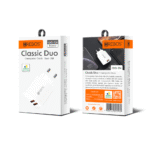 Kit Carregador HREBOS Classic Duo CRG-214i — 12W | 2x USB-A (5V/2.1A) Carregador de Parede Rápido — Branco