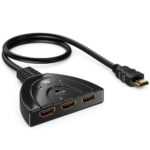 Splitter Switch HDMI KNUP 3 Portas (3x1) - Full HD / 4K