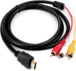 Cabo Sinal HDMI para RCA (AV) 1.5m - LEIA O AVISO! (NÃO É CONVERSOR ATIVO)