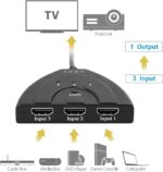 Splitter Switch HDMI KNUP 3 Portas (3x1) - Full HD / 4K - Imagem 2