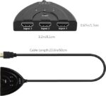 Splitter Switch HDMI KNUP 3 Portas (3x1) - Full HD / 4K - Imagem 4