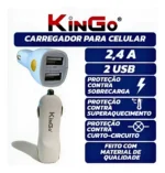 Kingo Carregador para Celular 2USB - Imagem 2