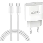 Fonte Carregador Lelong LE-294CC 20W PD 3.0 Turbo com Cabo USB-C