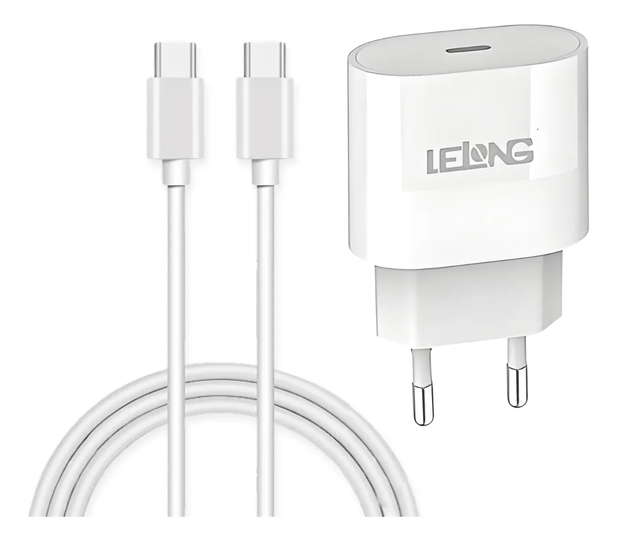 Fonte Carregador Lelong LE-294CC 20W PD 3.0 Turbo com Cabo USB-C - Imagem 1