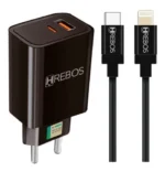 Kit Carregador Turbo Hrebos HS-154i PD 20W com Cabo Lightning – Carregamento Ultrarrápido