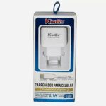 Carregador de Tomada Kingo U201 2.1A + Cabo Lightning (Para iPhone) Branco - Imagem 2